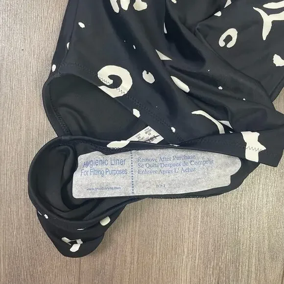 Madewell Scoop Neck One Piece Abstract Summer Trendy Swimsuit US Women's XS New - Picture 3 of 6